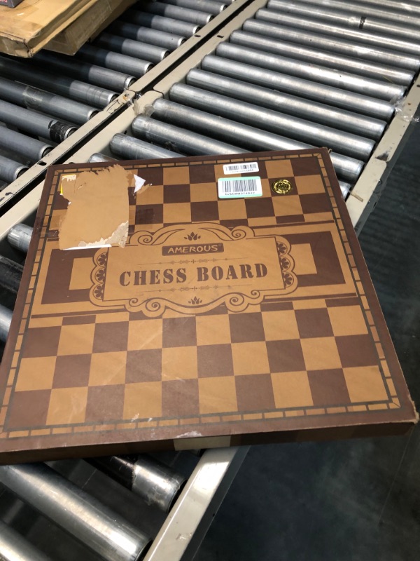 Photo 2 of AMEROUS 19 Inches Professional Wooden Tournament Chess Board with 2.0" Squares / Gift Package / Chess Board Only (No Chess Pieces)