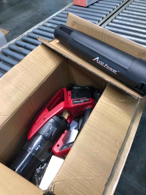 Photo 3 of AVID POWER 40V Cordless Leaf Blower, Brushless Electric Leaf Blower 485-CFM 130-MPH, Battery Powered Blower with Two 2.0Ah Batteries, 1-Hour Fast Charger, 4 Speeds and Turbo Function
