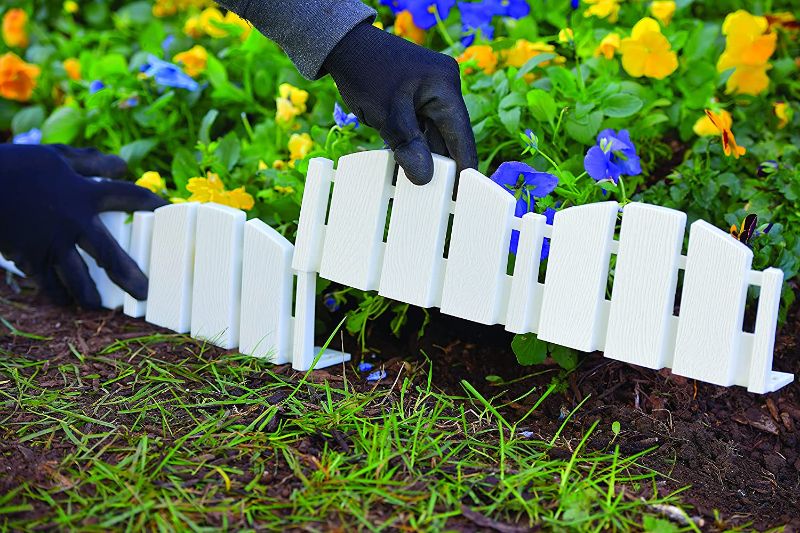 Photo 1 of  White Plastic Landscape Edging Bundle