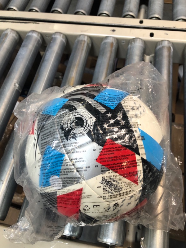 Photo 2 of adidas Unisex-Adult MLS Training Ball CLUB White/RED/BLUE 