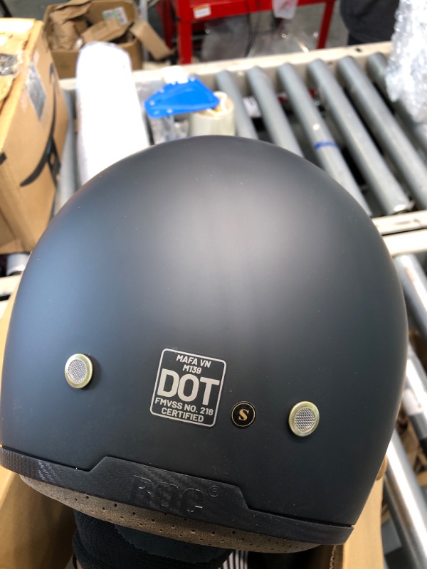 Photo 6 of Royal M139 Open Face Motorcycle Helmet - Retro Motorcycle Helmets, Vintage & Classic Style, 3/4 Vespa Helmet, Multi-Sport Impact Protection with Unique Design for Adult Women and Men Matte Black Large