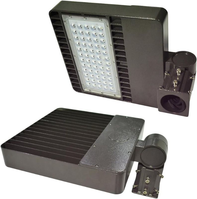 Photo 1 of CHIUER 150W LED Shoebox Area Light Parking Lot Lighting Street Lamp Stadium Light Flood Light Type III Distribution 5000k Daylight 19500lm ETL DLC 4.2 Approved (150w-type III-Dark Bronze)
