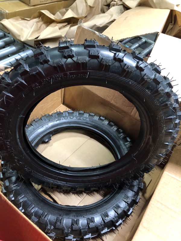 Photo 3 of 3.00-10 Dirt Bike Tire with QD015 Knobby Tread