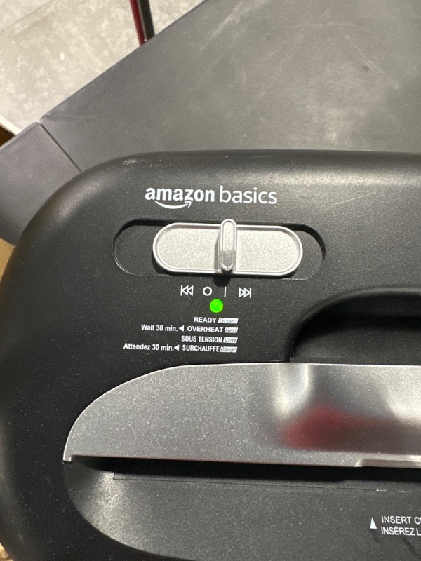 Photo 3 of Amazon Basics 8 Sheet Cross Cut Paper and Credit Card Shredder with 4.1 Gallon Bin, Black