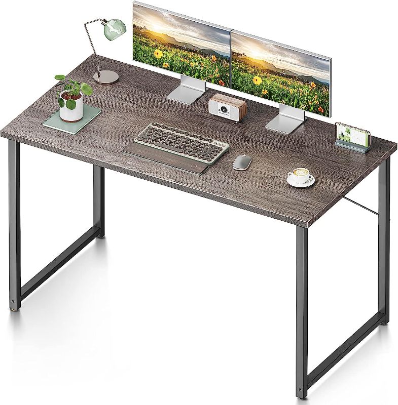 Photo 1 of Coleshome 48 Inch Computer Desk, Modern Simple Style Desk for Home Office, Study Student Writing Desk, Grey Oak