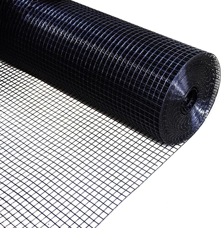 Photo 1 of 36 inch×50 ft Black Vinyl Coated Hardware Cloth, 19 Gauge 1/4 inch Black PVC Hardware Cloth, Black Welded Wire Fence Supports Poultry-Netting Cage-Home Improvement and Chicken Coop