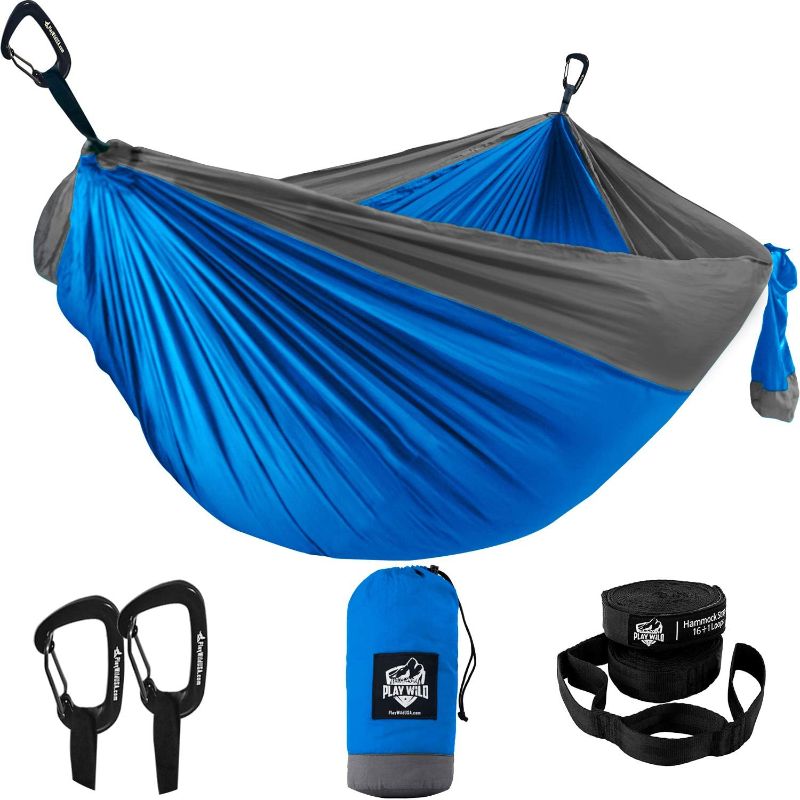 Photo 1 of 
Hammock for Camping, Travel and Hiking - 2 Person Outdoor Hammock - Lightweight & Portable Yet Heavy Duty with Straps Included for Easy Hanging...
