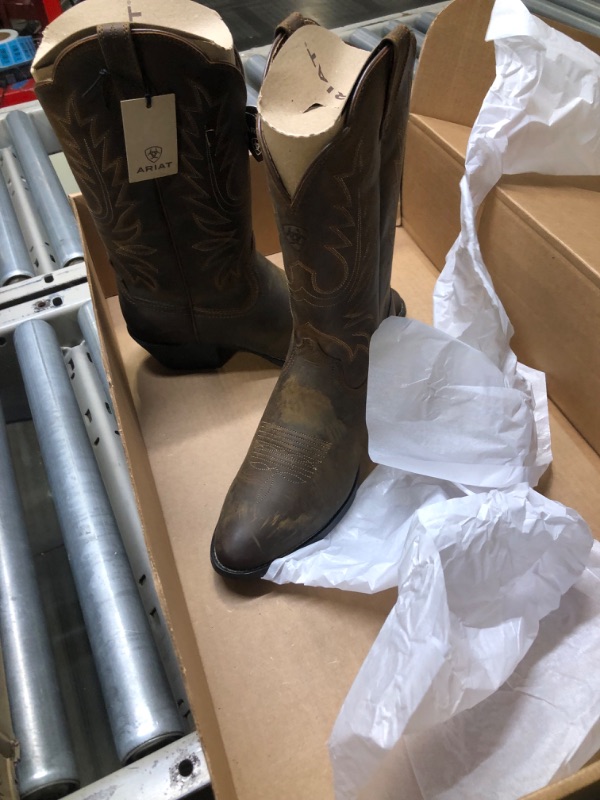 Photo 4 of Ariat Heritage Round Toe Western Boots - Women’s Leather Cowgirl Boots 8.5 Distressed Brown