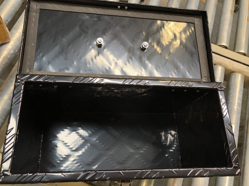 Photo 3 of 16"X7.5"X10" Black Aluminum 5 Bar Tread Tool Box Truck Car Outdoor Trailer Pickup Underbody Toolbox, RV Storage Organizer, Underbed Tools Organizer