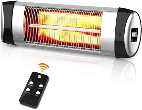 Photo 1 of 
PATIOBOSS Electric Patio Heater Wall-Mounted Outdoor Heater with Remote Control, Indoor/Outdoor Infrared Heater, 1500W Quiet with LED Display, 3 Seconds.