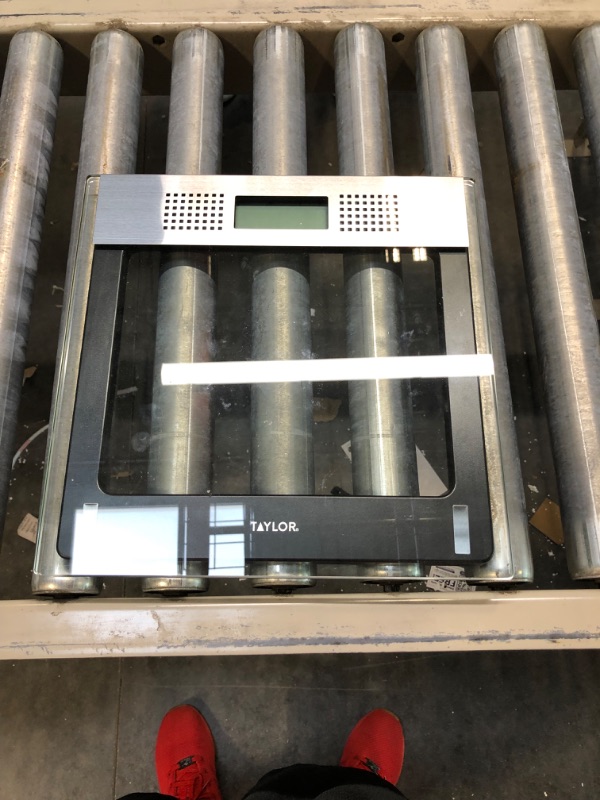 Photo 1 of Taylor Electronic Glass Talking Bathroom Scale, 440 Lb. Capacity Gray