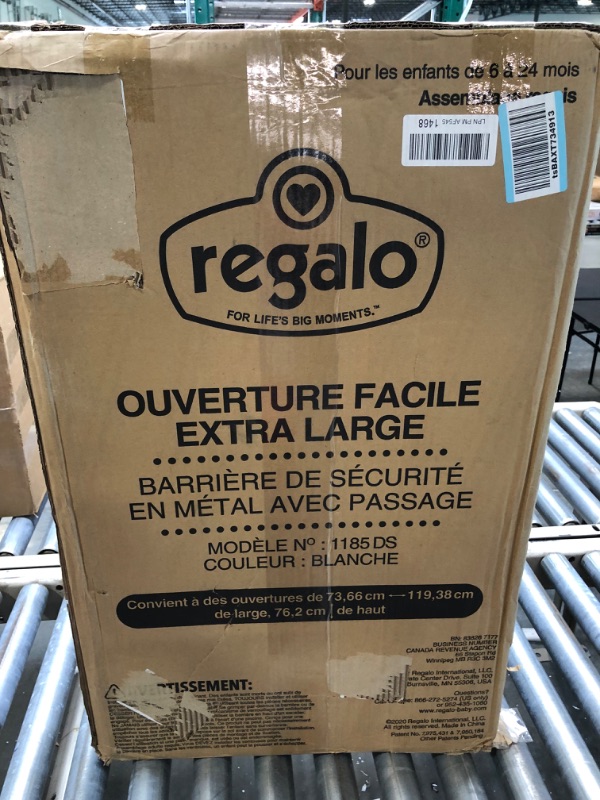 Photo 1 of Regalo Extra Wide Easy Open Metal Walk Through Baby Gate