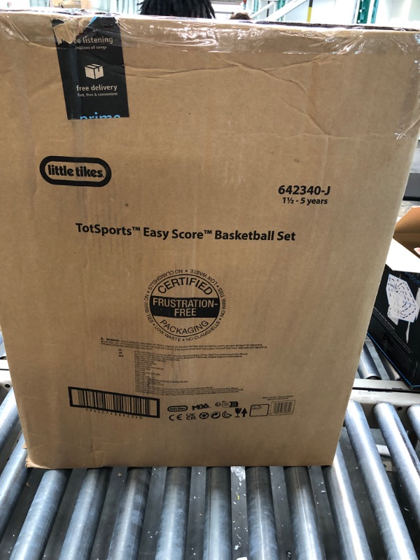 Photo 1 of Little Tikes Easy Score Basketball Set, Blue, 3 Balls - Amazon Exclusive Standard