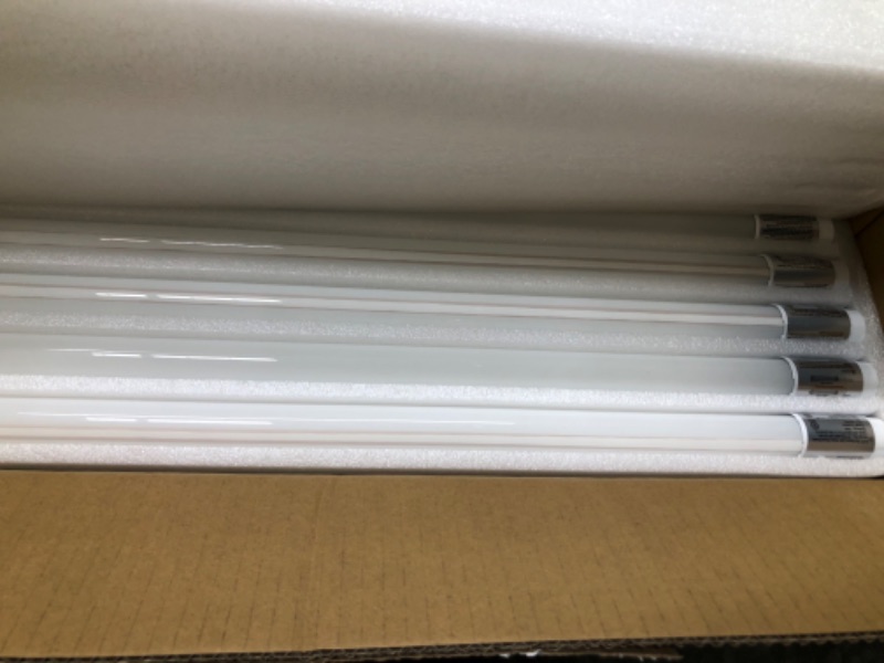 Photo 4 of 20 Pack 4FT LED T8 Hybrid Type A+B Light Tube, 18W, Plug & Play or Ballast Bypass, Single-Ended OR Double-Ended, 5000K, 2400lm, Frosted Cover, T8 T10 T12 for G13, , 120-277V, UL Listed 4 Ft | 5000k