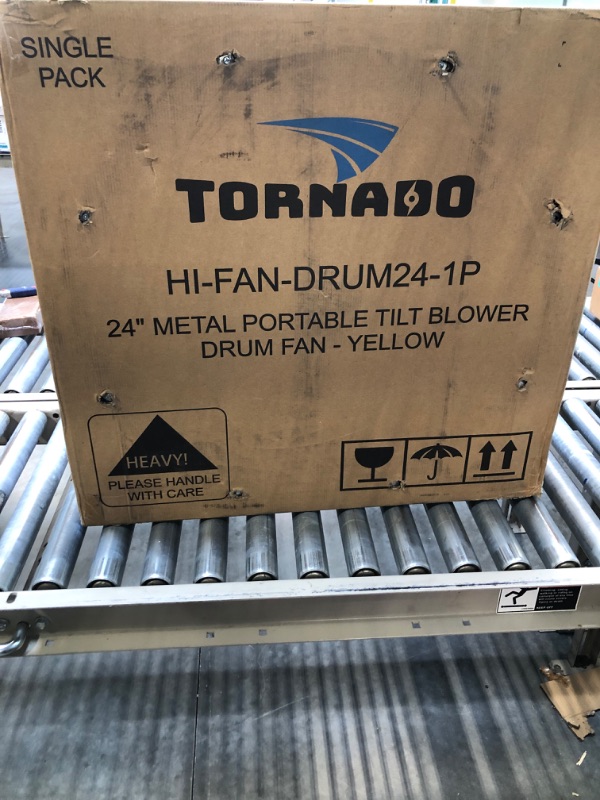 Photo 2 of Tornado - 24 Inch Industrial Grade UL Safety Listed High Velocity Air Movement Heavy Duty Drum Fan - 3 Speed Air Circulator Fan - Industrial, Commercial, Residential, and Greenhouse Use