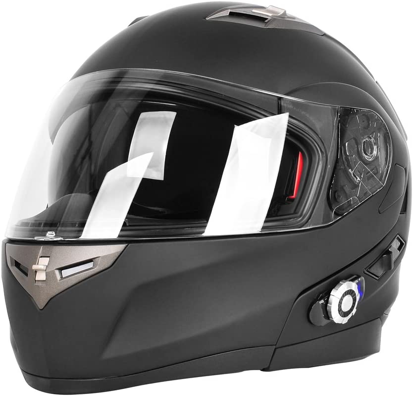 Photo 1 of 
Motorcycle Bluetooth Helmet , FreedConn BM2-S DOT Helmet with Bluetooth Built-in,2-Way interphone (Large 59-60CM) Modular Flip up Motorcycle Helmet Intercom