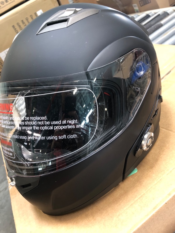 Photo 4 of 
Motorcycle Bluetooth Helmet , FreedConn BM2-S DOT Helmet with Bluetooth Built-in,2-Way interphone (Large 59-60CM) Modular Flip up Motorcycle Helmet Intercom