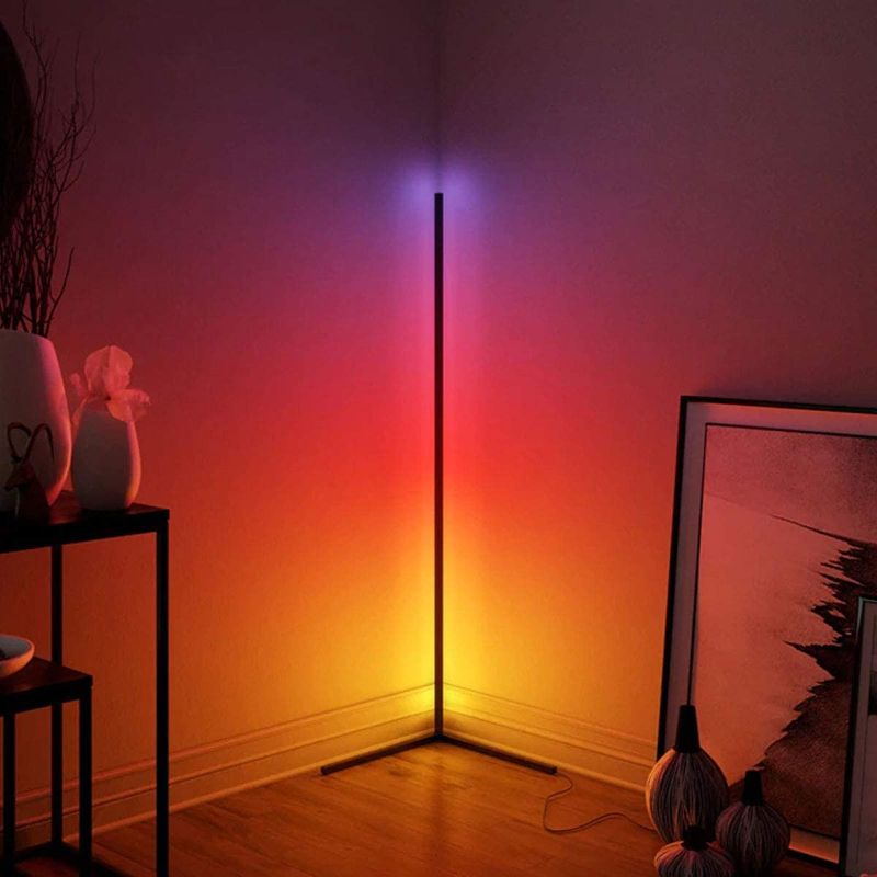 Photo 1 of 
Wise Home Products Color Changing Corner Lamp - Modern RGB Multicolored + WHITE Light - Amazing Minimalist Ambient Dimmable Gaming LED Mood Lighting, missing right foot metal