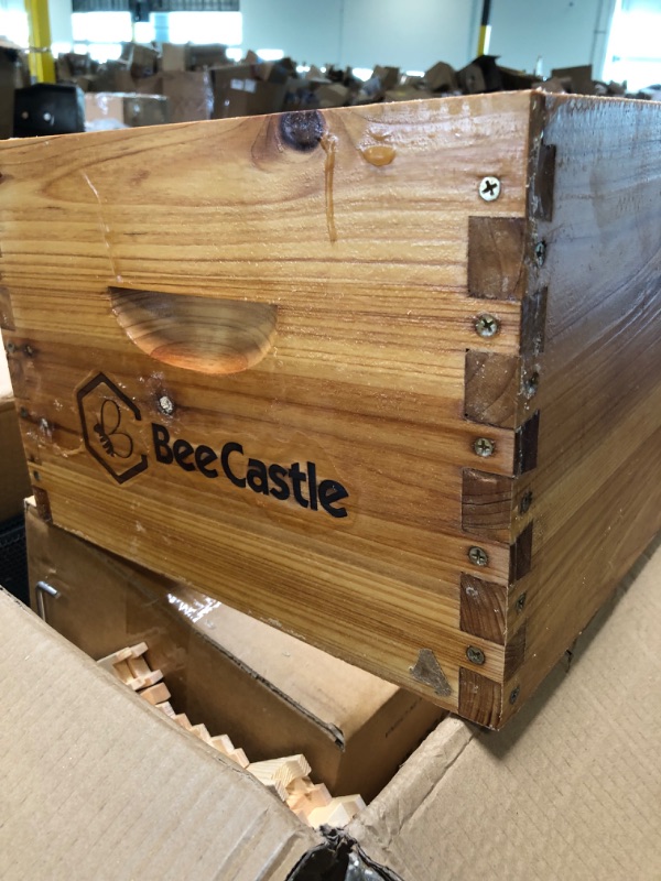 Photo 6 of 10-Frames Complete Beehive Kit, 100% Beeswax Coated Bee Hive Includes Frames and Beeswax Coated Foundation Sheet (2 Layer)