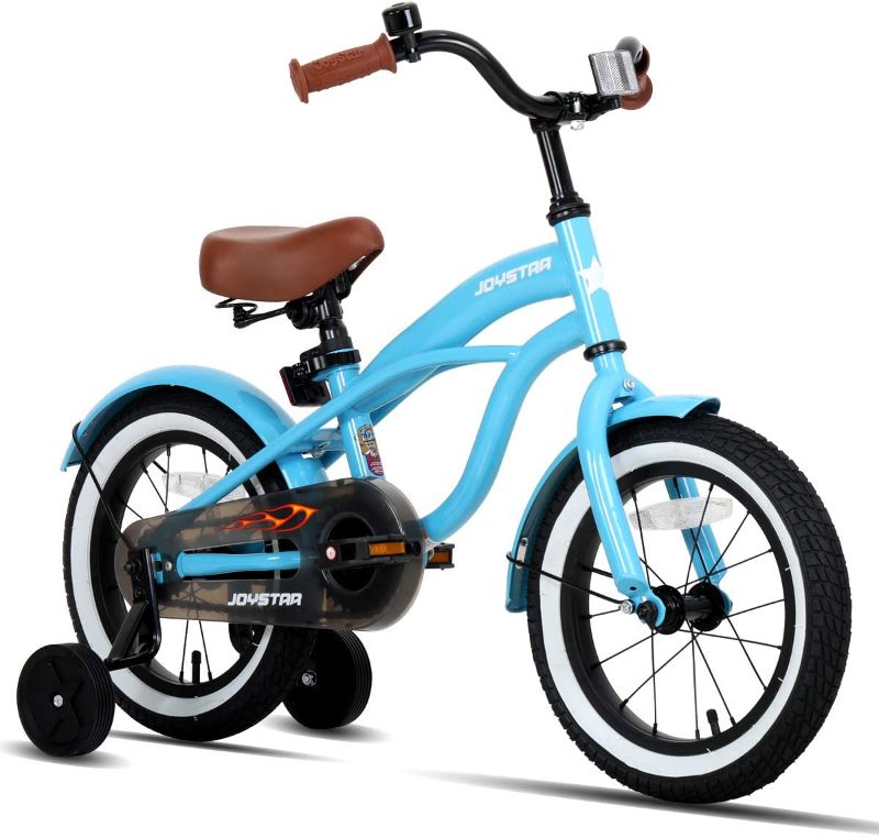 Photo 1 of JOYSTAR 12" 14" 16" Kids Cruiser Bike for Ages 2-7 Years Old Girls & Boys, Kids Bike with Training Wheels & Coaster Brake, Single Speed Cruiser Bicycles for Children