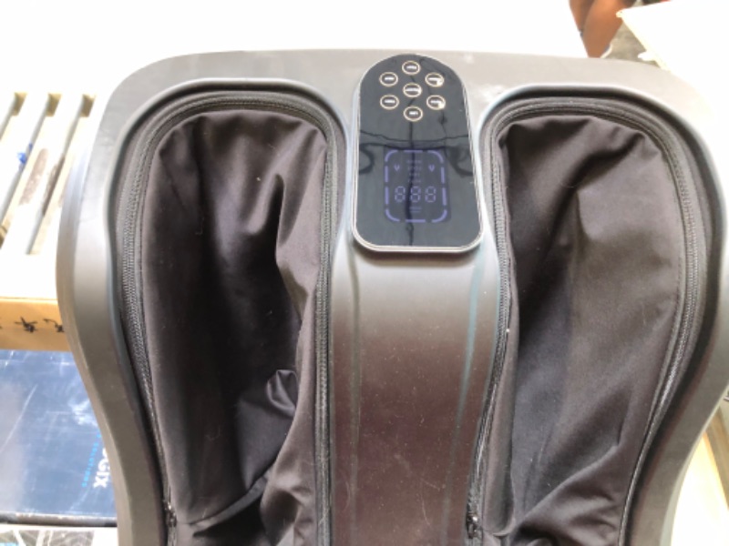 Photo 1 of Shiatsu Heated Foot and Calf Massager Machine to Relieve Sore Feet, Ankles, Calfs and Legs, Deep Kneading Therapy, Relaxation Vibration and Rolling & Stimulates Blood Circulation Black