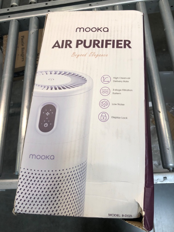 Photo 2 of MOOKA Air Purifiers for Home Large Room up to 860ft², H13 True HEPA Air Filter Cleaner, Odor Eliminator, Remove Allergies Smoke Dust Pollen Pet Dander, Night Light(Available for California)