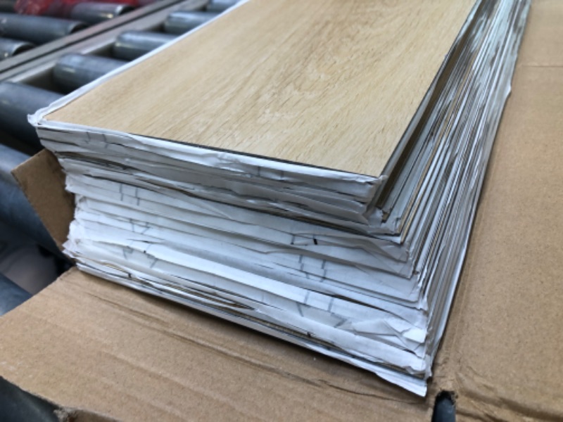 Photo 1 of Art3d Peel and Stick Floor Tile Vinyl Wood Plank 36-Pack 54 Sq.Ft, Aspen Yellow, Rigid Surface Hard Core Easy DIY Self-Adhesive Flooring 36 x 6 x 0.1 inches Aspen Yellow 36