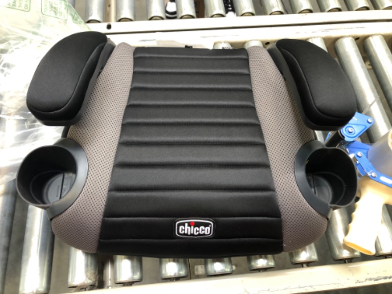 Photo 3 of Chicco GoFit Backless Booster Car Seat, Travel Booster Seat for Car, Portable Car Booster Seat for children 40-110 lbs. | Shark/Black/Grey Shark GoFit