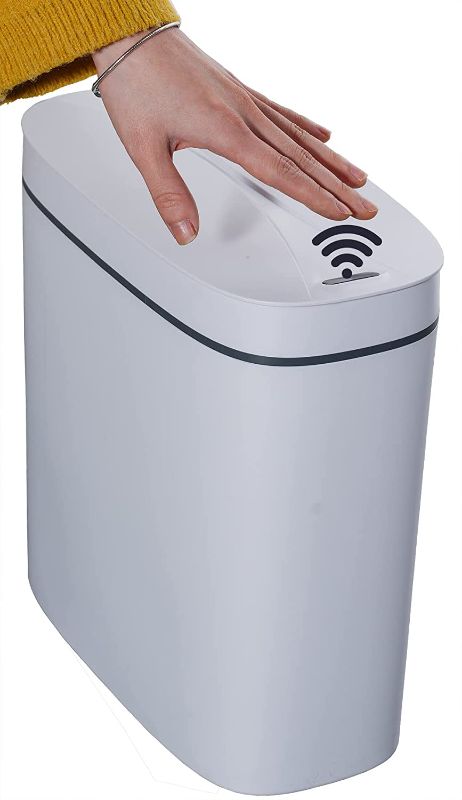 Photo 1 of 
Sooyee 14 Liter Automatic Trash Can with lid,3.6 Gallon Touchless Trash Can or Kick,Garbage Cans for Kitchen,Bathroom,Office,Bedroom,Living Room,White