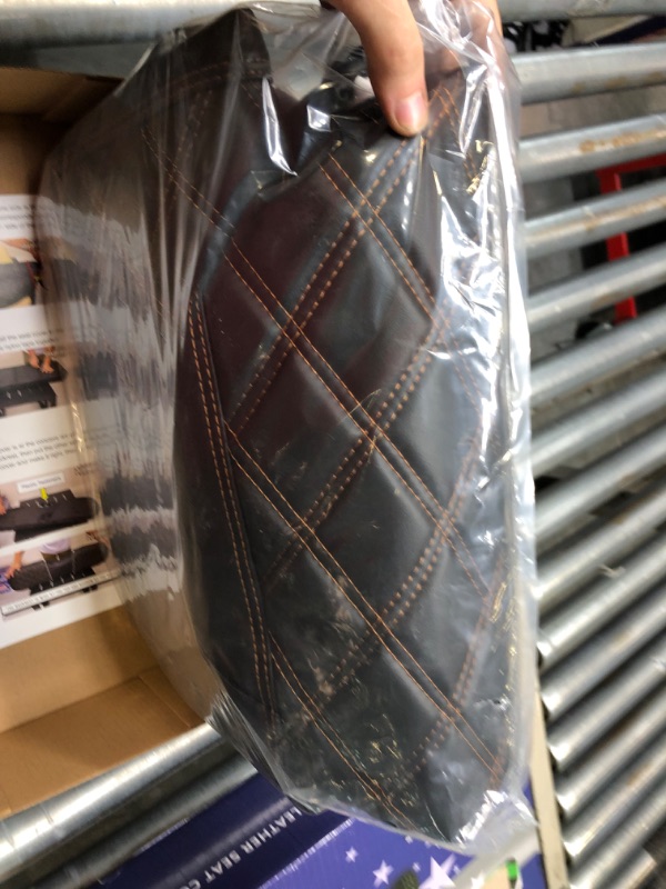 Photo 4 of NOKINS Golf Cart Diamond seat Cover for Club Car EZGO Yamaha, Golf cart Vinyl seat Cover with Brown Stitching RS Type For Rear Seat Cover - (Brown Stitching)