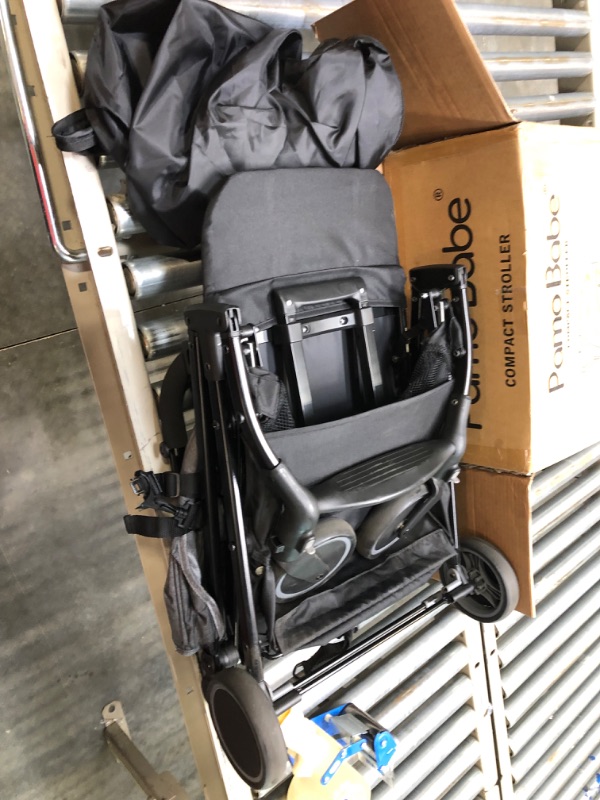 Photo 1 of Pamo Babe Lightweight Baby Stroller, Travel Stroller for Airplane with One-Hand Fold and Cup Holder Grey