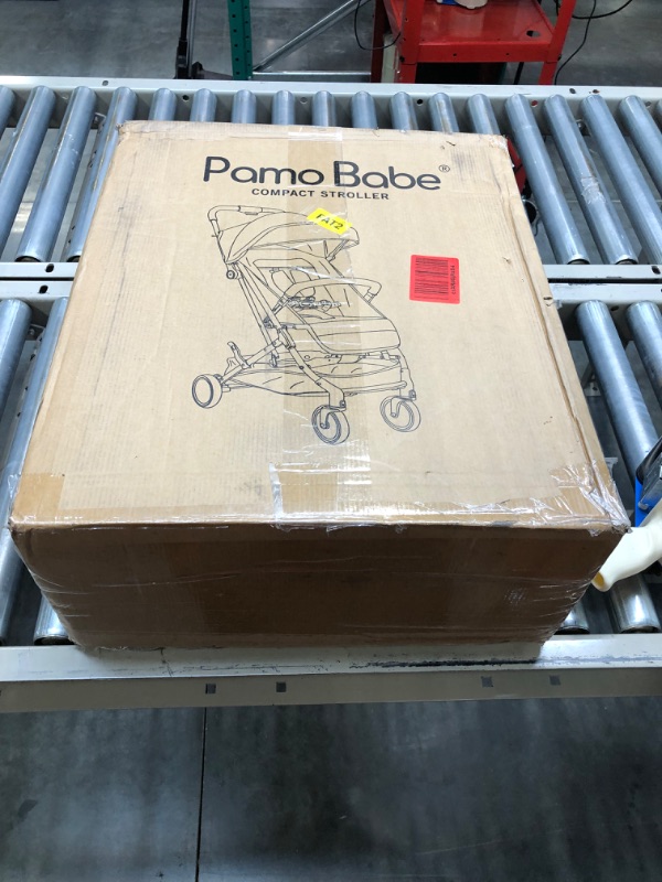 Photo 1 of Pamo Babe Lightweight Baby Stroller, Travel Stroller for Airplane with One-Hand Fold and Cup Holder Grey