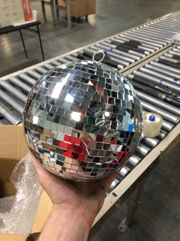 Photo 3 of 8" Mirror Disco Ball Great for a Party or Dj Light Effect Christmas