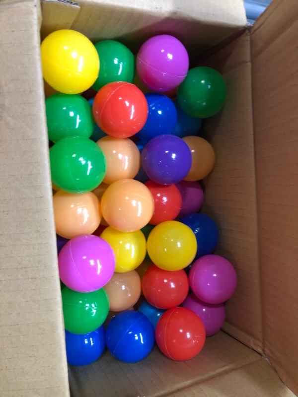 Photo 4 of Playz 50 Soft Plastic Mini Ball Pit Balls w/ 8 Vibrant Colors - Crush Proof, No Sharp Edges, Non Toxic, Phthalate & BPA Free for Baby Toddler Ball Pit, Play Tents & Tunnels Indoor & Outdoor 50 Balls with 8 Colors