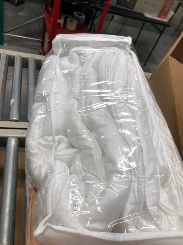 Photo 4 of Amazon Basics Down Alternative Bedding Comforter Duvet Insert - King, White, All-Season