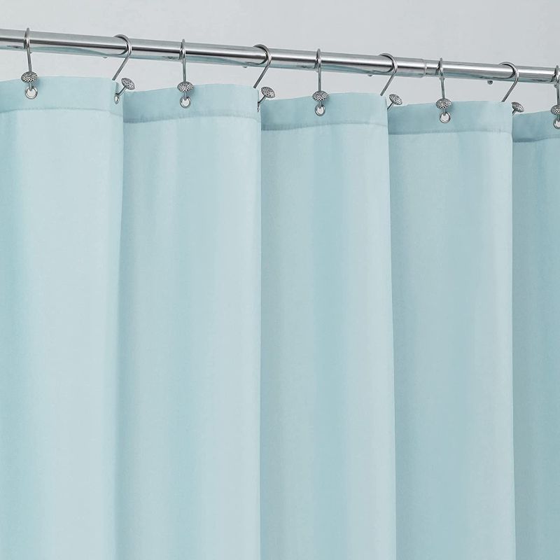 Photo 1 of ALYVIA SPRING Waterproof Fabric Shower Curtain Liner, Washable Cloth Shower Curtain for Bathroom - Standard Size 72x72, Blue