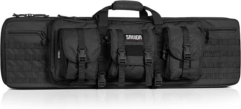 Photo 1 of 
Savior Equipment American Classic Tactical Double Long Gun Bag Pistol Transportation Case w/Backpack Strap, Lockable Compartment, Available Length in 36"...