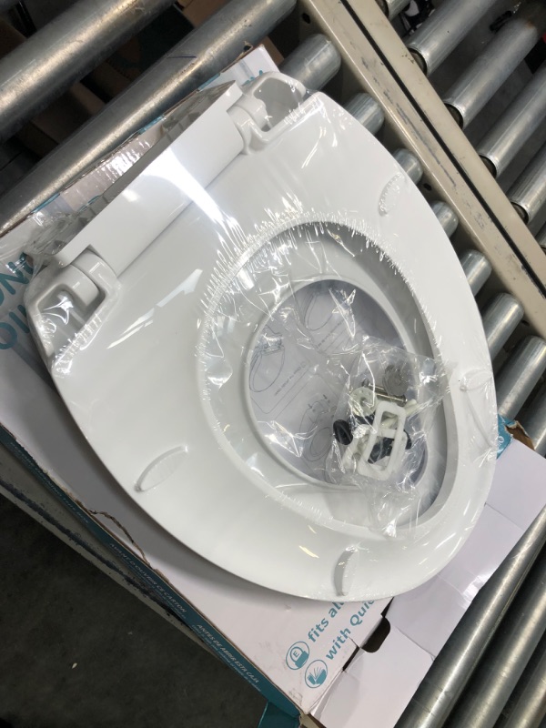 Photo 1 of Toilet Seat with Toddler Seat Built in, Potty Training Toilet Seat for Kids, Magnetic Kids Toilet Seat, Slow Close, Thicken Plastic Easy to Clean, Removable and Never Loosen, White(18.5”Elongated) White Elongated