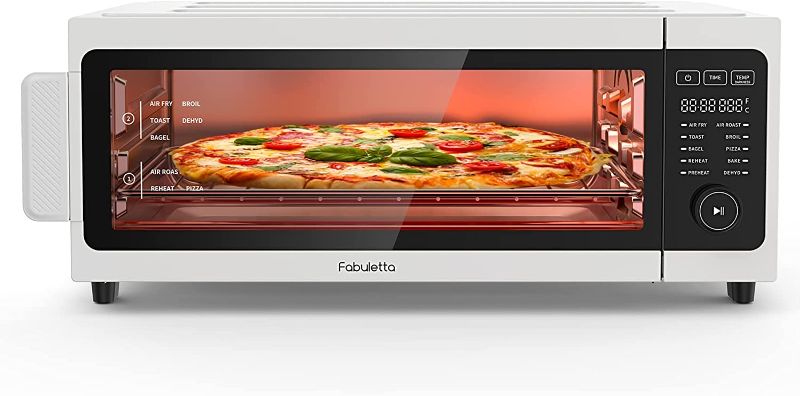 Photo 1 of Air Fryer Toaster Oven Combo - Fabuletta 10-in-1 Countertop Convection Oven 1800W, Flip Up & Away Capability for Storage Space, Oil-Less Air Fryer Oven Fit 12" Pizza, 9 Slices Toast, 5 Accessories