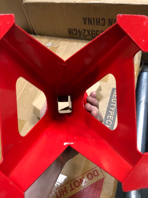 Photo 1 of Torin 3 Ton (6,000 LBs) Capacity Double Locking Steel Jack Stands, 2 Pack, red, AT43002AB