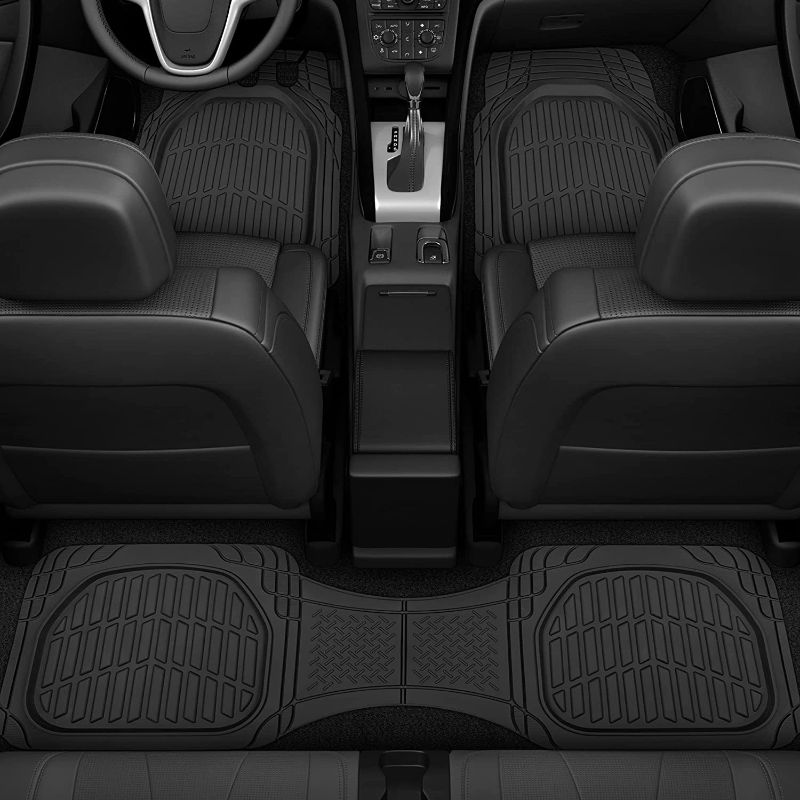Photo 1 of All-Weather Car Mats, Waterproof Trim-To Fit Automotive Floor Mats for Cars Trucks SUV, Universal Floor Liner Car Accessories