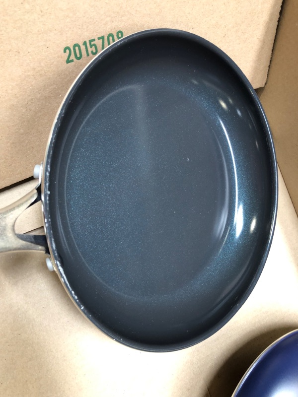 Photo 4 of Blue Diamond Cookware Hard Anodized Ceramic Nonstick, 10" and 12" Frying Pan Skillet Set, PFAS-Free, Dishwasher Safe, Oven Safe, Grey