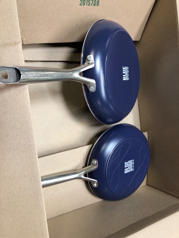 Photo 5 of Blue Diamond Cookware Hard Anodized Ceramic Nonstick, 10" and 12" Frying Pan Skillet Set, PFAS-Free, Dishwasher Safe, Oven Safe, Grey