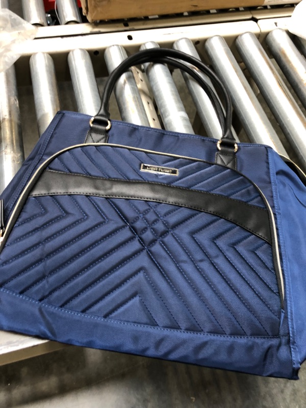 Photo 1 of LIGHT FLIGHT Tote Bag for Women, Top Handle Handbag 15.6 inch Laptop Bag Quilted Tote With Pocket Black Totes for Work Bag