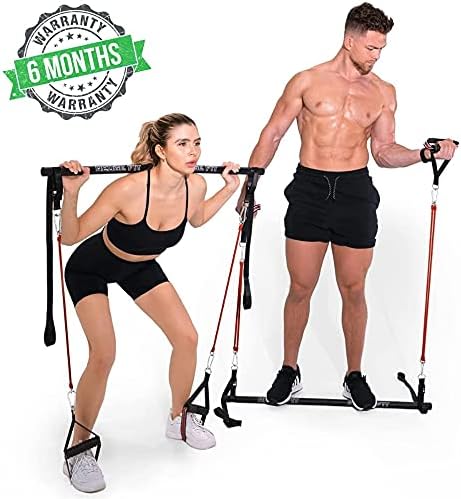 Photo 2 of edge Fit™ Complete Portable Full Body Home Gym Park Workout Set I Resistance Bands for Beginners to Elite Athletes I Collapsible Resistance Bar I Train Insane (Upgraded Version)