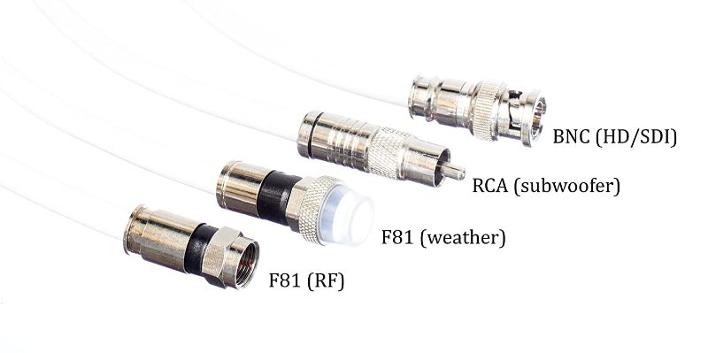 Photo 4 of 100' Feet, Black RG6 Coaxial Cable (Coax Cable) with Weather Proof Connectors, F81 / RF, Digital Coax - AV, Cable TV, Antenna, and Satellite, CL2 Rated, 100 Foot
