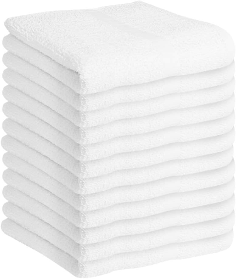 Photo 1 of JMR 12 Pack Cotton Bath Towels 22x44-Hotel Multi-Purpose Towels for Commercial and Home Use-Soft, Lightweight, Super Absorbent, and Quick Drying Bath Towels...
