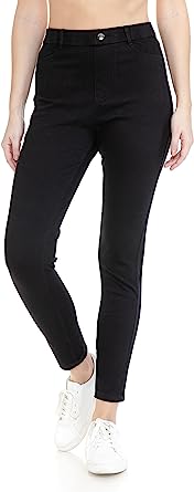 Photo 1 of Leggings Depot Women's Stretch Pull-on Skinny Denim Look Jean Leggings