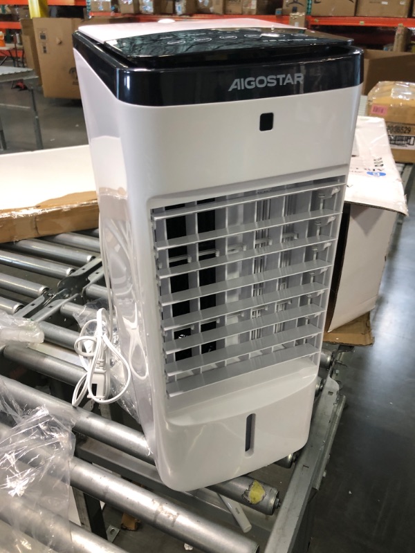 Photo 2 of ****2 Ice Boxs NOT included**** Aigostar Evaporative Air Cooler, 3-IN-1 Portable Air Cooler Fan with Cooling & Humidifier, 3 Speeds & 70° Oscillation Swamp Cooler, 330 CFM, , Cools 370 Square Feet for Room Bedroom Office