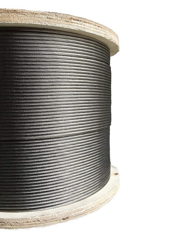 Photo 1 of 1000ft Stainless Steel Aircraft Cable Wire Rope .1/8" .7x7 Strands